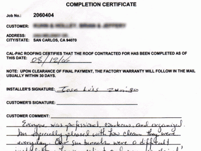 Customer Testimonials – Professional Roof Installation Customer Testimonials - Professional Roof Installation